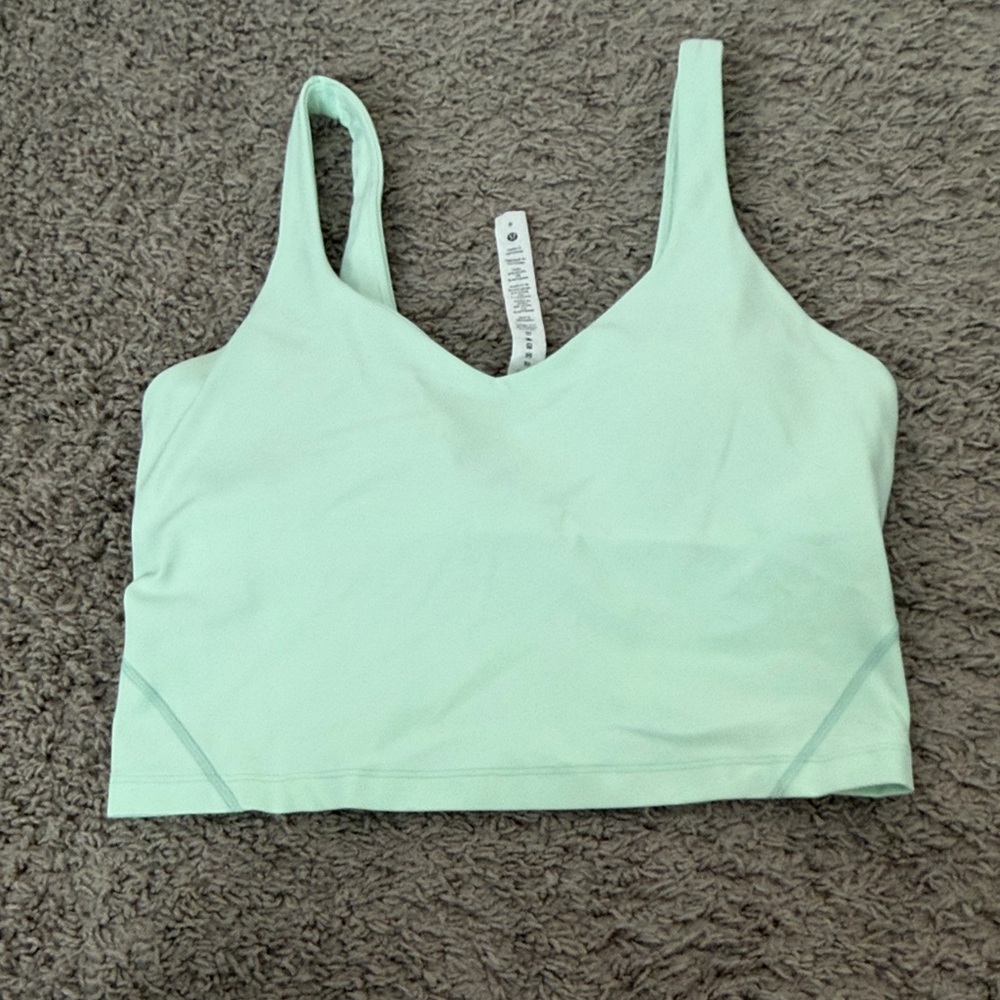 Lululemon Athletica Light Green V-Neck Sports Bra
